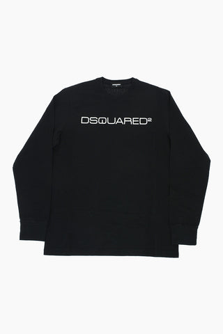 Long Sleeve RELAX Crew-neck T-shirt with Logo-Print
