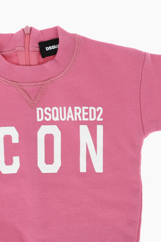 ICON zip closure crew-neck dress