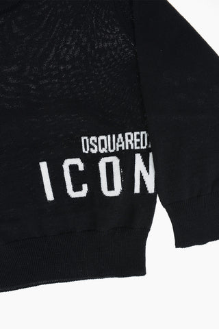 ICON logo embroidered crew-neck sweater