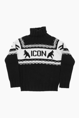 ICON Virgin Wool Blend Turtleneck Sweater