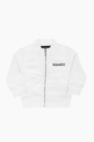 ICON logo printed sweatshirt with zip closure
