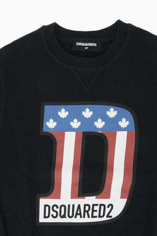Printed crew-neck sweatshirt