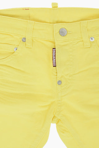 5 pockets stretch denim shorts
