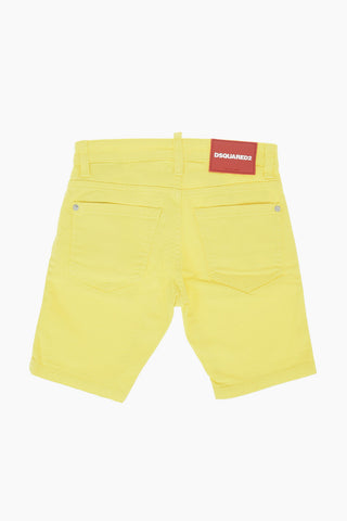 5 pockets stretch denim shorts
