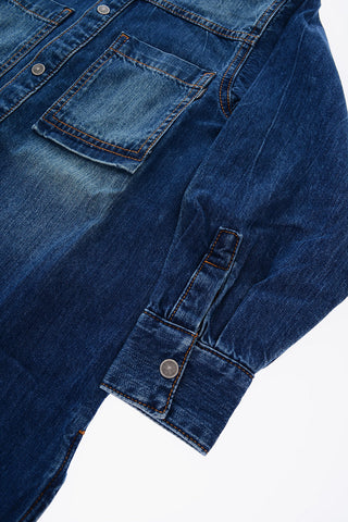 Chemisier DRUPERI in denim con doppio taschino