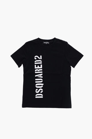 logo printed solid color t-shirt