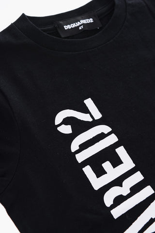 logo printed solid color t-shirt