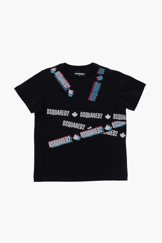 All Over Logo Printed RELAX Crew-Neck T-shirt