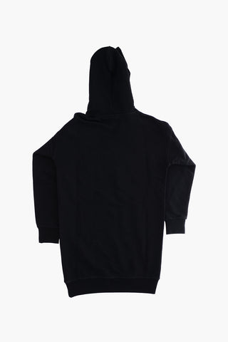 ICON rhinestone embellished logo hooded dress