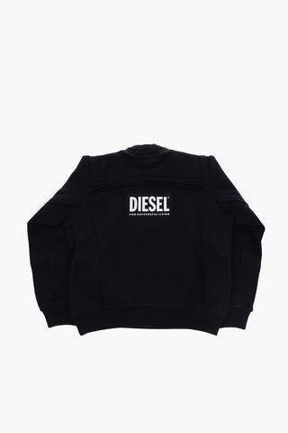 Rhinestone Embellished embroidered SAMELY Crew-neck Sweatshirt