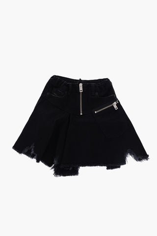 Frayed Hem Denim GRINSKIRT-P Skirt