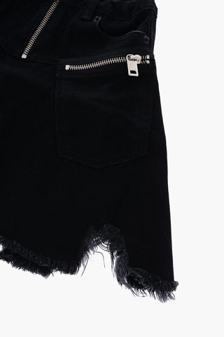 Frayed Hem Denim GRINSKIRT-P Skirt