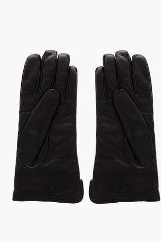 Leather G-PLACKI-A Gloves with Chain Detail