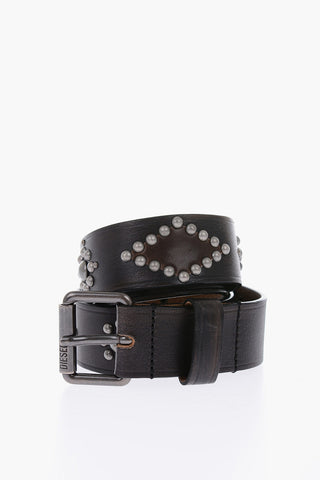 35mm Studded Leather B-ARREL Belt