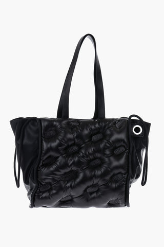Logo All Over Quilted Faux Leather DUKKA Tote Bag