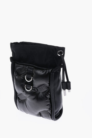 Mini Borsa a Secchiello CASSYA Trapuntata in Ecopelle con Logo