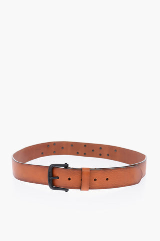 40mm Embossed Logo Leather B-DIZEL Belt
