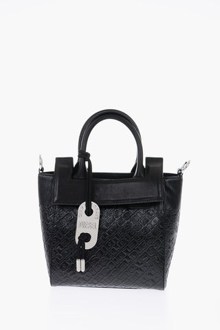 Mini Borsa Tote KERRIE Logata con Dettagli in Pelle e Moschettone