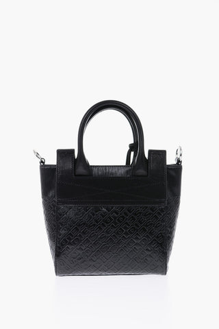 Mini Borsa Tote KERRIE Logata con Dettagli in Pelle e Moschettone