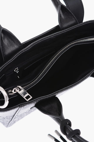 Mini Borsa Tote KERRIE Logata con Dettagli in Pelle e Moschettone