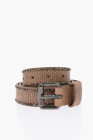 30mm Leather Studded B-OLITY Belt