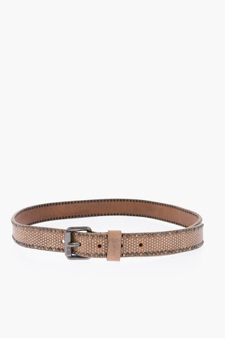 30mm Leather Studded B-OLITY Belt