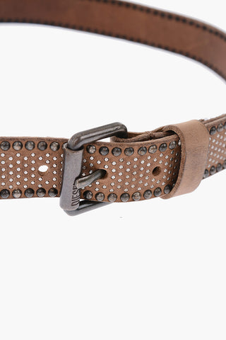 30mm Leather Studded B-OLITY Belt