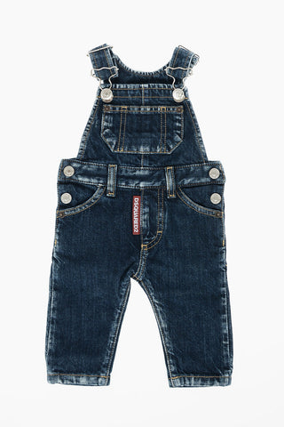 Denim Jumpsuit with Silver Buttons