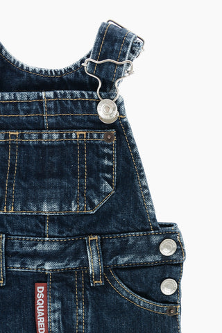 Denim Jumpsuit with Silver Buttons