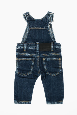 Denim Jumpsuit with Silver Buttons