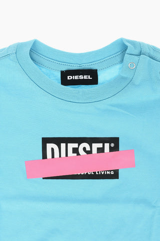 T-shirt Gircollo TJUSTDIXB con Stampa Logo
