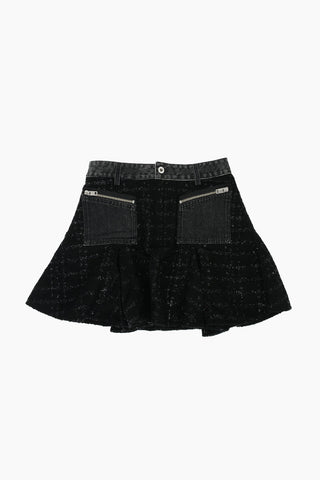 Denim Details Flared GNYELA Skirt