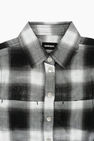 Camicia Tartan CSUNNYA in Lurex con Bottoni Automatici