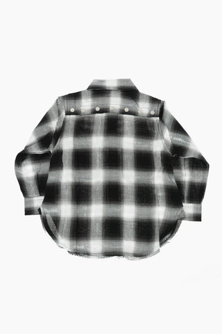 Camicia Tartan CSUNNYA in Lurex con Bottoni Automatici
