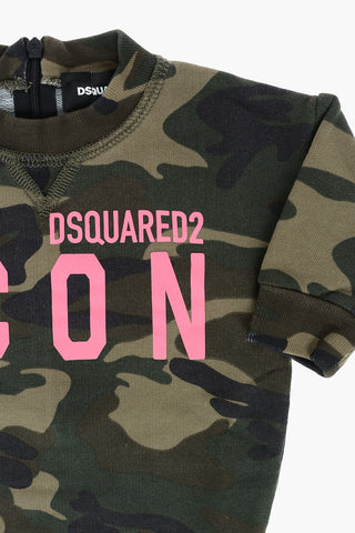 ICON vestito camouflage con chiusura zip
