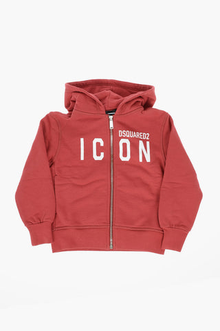 ICON felpa a tinta unita con cappuccio e chiusura zip