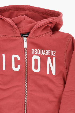 ICON felpa a tinta unita con cappuccio e chiusura zip