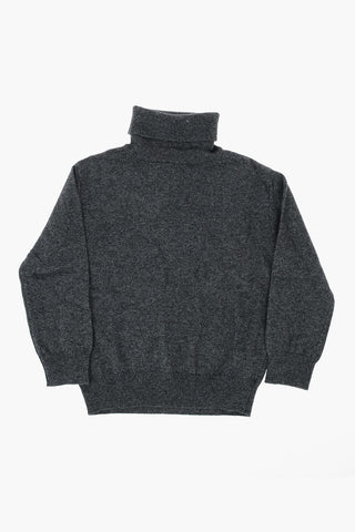 maglia a tinta unita a collo alto