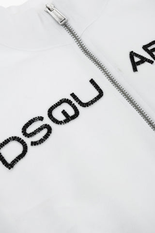 Zip Closure Crop Sweatshirt