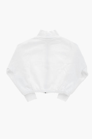 Zip Closure Crop Sweatshirt