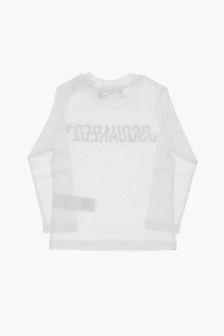 t-shirt girocollo a manica lunga
