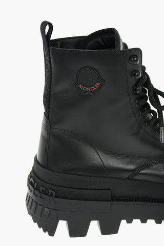 Leather MERCURIOUS Combat Boots with Signature Logo on the Sole