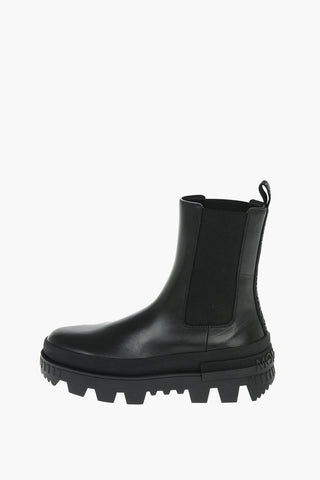 Leather CORALYNE Chelsea Boots with Signature Logo