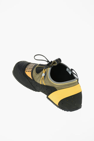 MONCLER 1952 Suede Leather Tech Fabric NIRMAL Low-top Sneakers with Drawstring Fastening