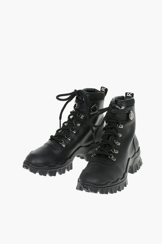 Leather HELIS Ankle Boots with Logo