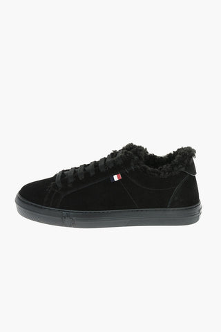 Suede Leather ALODIE Low-top Sneakers with Faux Fur Lining
