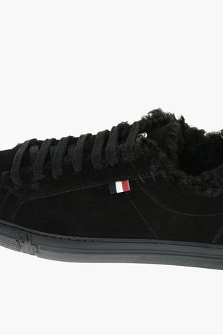 Suede Leather ALODIE Low-top Sneakers with Faux Fur Lining