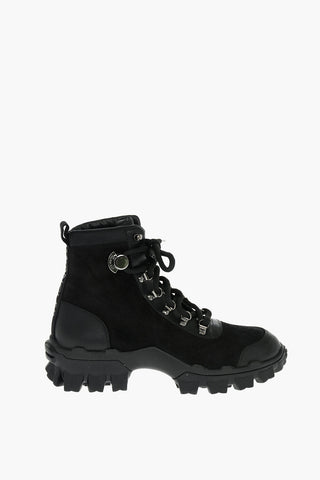Suede Leather HELIS Ankle Boots with Logo