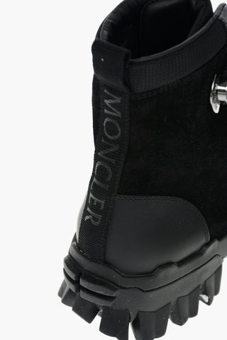 Suede Leather HELIS Ankle Boots with Logo
