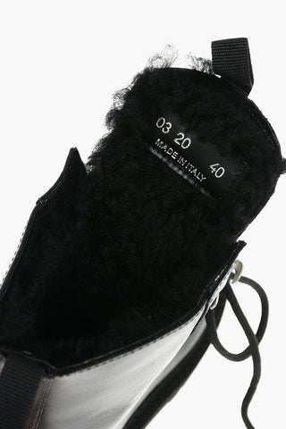 Leather Hiking Boots with Fur Lining